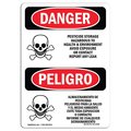 Signmission OSHA Sign, 18" Height, Aluminum, Pesticide Storage Hazardous Spanish, 1218-VS-1526 OS-DS-A-1218-VS-1526
